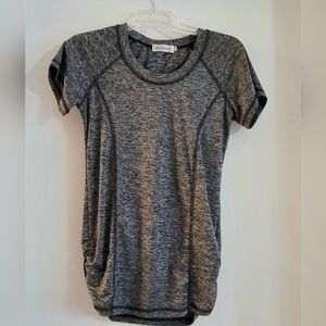 Ninedaily Workout Sports Top, Size Small, Black/Gray